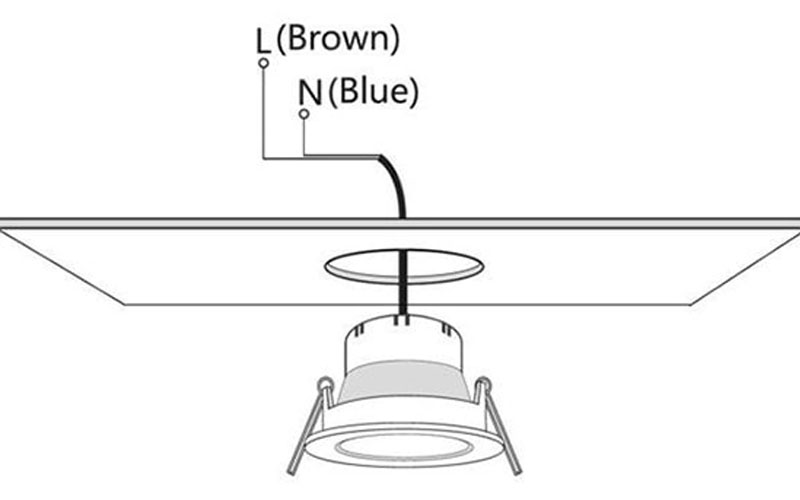 Đối với đèn LED âm trần có trình điều khiển/nguồn tích hợp: