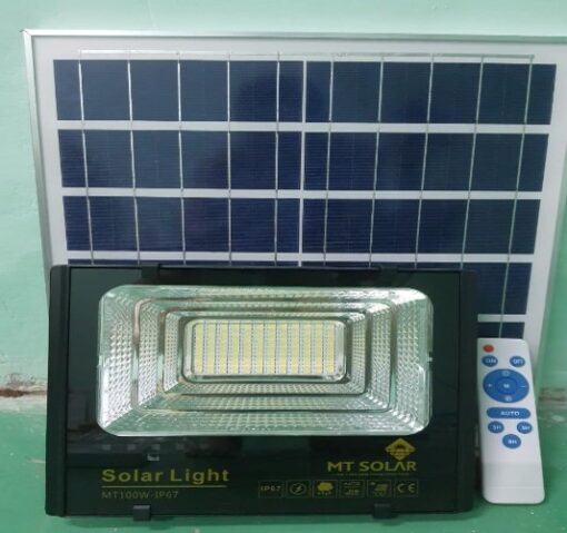 Đèn năng lượng mặt trời MT - 100W báo pin ngoài